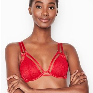 Very Sexy Plunge Bra- Green Forest Night Snakelace